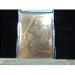 1996 BABE RUTH GOLD PLATED BASEBALL CARD