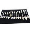 Image 1 : BOX LOT COLLECTIBLE SPOONS 14 SILVERPLATE TRAVEL