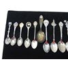 Image 2 : BOX LOT COLLECTIBLE SPOONS 14 SILVERPLATE TRAVEL