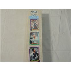 1990 BUILT SET TOPPS BASEBALL CARDS