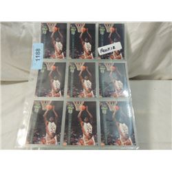 9 SHAQUILLE O'NEAL ROOKIE BASKETBALL CARDS