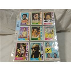 27 CARD LOT BASKETBALL TOPPS 1974 1975