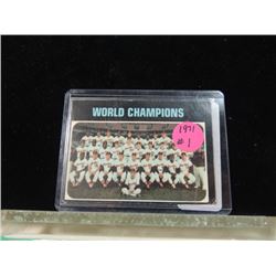 1971 TOPPS #1 ORIOLES TEAM CARD BASEBALL