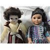 Image 2 : LOT 2 COLLECTORS DOLLS  NATIVE AMERICAN VELVET