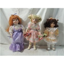 LOT 3 DESIGNER PROCELAIN DOLLS