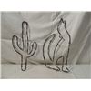 Image 1 : LOT TWO SOUTHWESTERN COWBOY WESTERN BARB WIRE ART