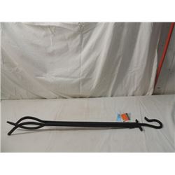 NEW BLACK WROUGHT IRON FIREPLACE LOG FIRE TONG