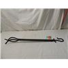 Image 2 : NEW BLACK WROUGHT IRON FIREPLACE LOG FIRE TONG