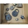 Image 2 : BOX LOT ANTIQUE VINTAGE LOCKS PADLOCKS ALPHA