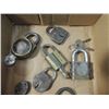 Image 3 : BOX LOT ANTIQUE VINTAGE LOCKS PADLOCKS ALPHA