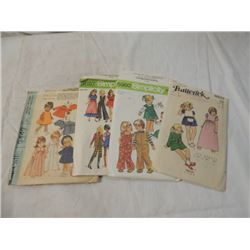 BOX LOT 4 ANTIQUE VINTAGE DOLL SEWING PATTERNS