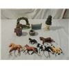 Image 1 : BOX LOT DOLL HOUSE ACCESSORIES FARM ANIMALS OUTDO