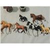 Image 2 : BOX LOT DOLL HOUSE ACCESSORIES FARM ANIMALS OUTDO