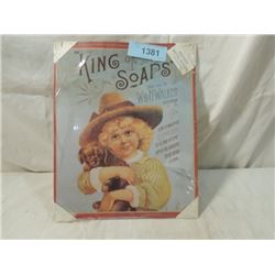 SMALL VINTAGE DOLL METAL POSTER SIGN