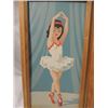 Image 2 : PAIR VINTAGE PAINT BY NUMBER FRAMED BALLERINA