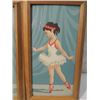 Image 3 : PAIR VINTAGE PAINT BY NUMBER FRAMED BALLERINA