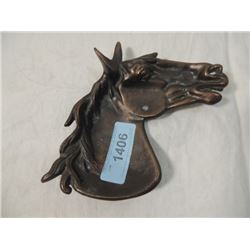 ANTIQUE VINTAGE HORSE HEAD ASHTRAY ASH TRAY CHANGE