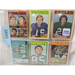 TOPPS FOOTBALL 9 CARD LOT 1972 NFL