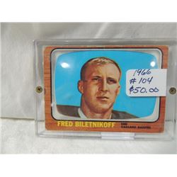 1966 TOPPS FOOTBALL NFL CARD TV BILETNIKOFF