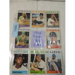 8 CARD LOT TOPPS BASEBALL 1964