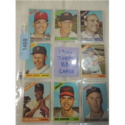 8 CARD LOT TOPPS BASEBALL 1966