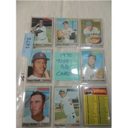 8 CARD LOT TOPPS BASEBALL 1970