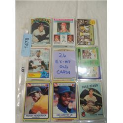 26 CARD LOT TOPPS BASEBALL OLDER EX TO MINT