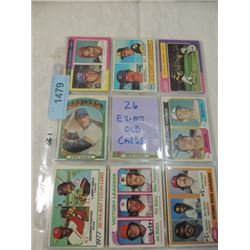 26 CARD LOT TOPPS BASEBALL OLDER EX TO MINT