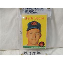 1958 TOPPS BASEBALL CARD #352 HERB SCORE