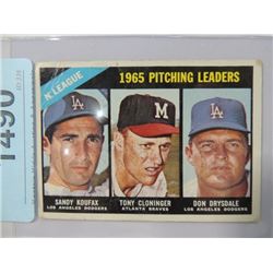 1966 TOPPS BASEBALL CARD #223 PITCHING LEADERS