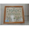 Image 1 : ANTIQUE FRAMED NEEDLEPOINT BIRDS TREES