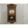 Image 1 : OAK CASE MISSION ARTS CRAFTS ANTIQUE  WALL CLOCK