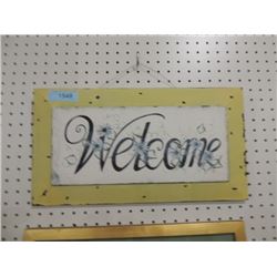 SHABBY CHIC VINTAGE STYLE WELCOME SIGN OUTDOOR