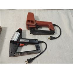 PAIR OF ELECTRIC STAPLE GUNS NICE AS SHOWN