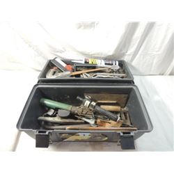 TOOL BOX FULL OF TOOLS SUPPLIES SCREWS BOLTS HOME