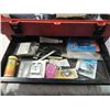 Image 2 : TOOL BOX FULL OF TOOLS SUPPLIES SCREWS BOLTS HOME