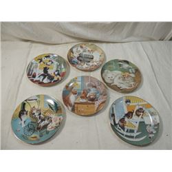 BOX LOT CAT KITTY KITTEN FELINE COLLECTOR PLATES