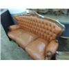 Image 1 : BEAUTIFUL ANTIQUE VINTAGE VICTORIAN LEATHER SOFA