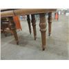 Image 2 : ANTIQUE WQUARE OAK 5 LEG DINING KITCHEN TABLE