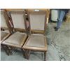 Image 2 : 5 MATCHING ANTIQUE DINING TABLE CHAIRS