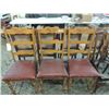 Image 1 : 3 MATCHING ANTIQUE DINING TABLE CHAIRS