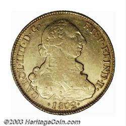 Charles IIII gold 8 Escudos 1802-So-JJ,...