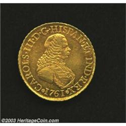 Charles III gold 8 Escudos 1761-NR-JV,...