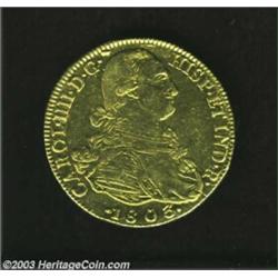 Charles IV gold 8 Escudos 1803 NR-JJ,...