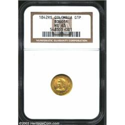 Republic gold Peso 1842-RS,...