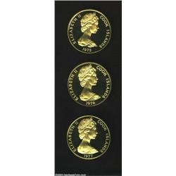 Three Gold 100 Dollars 1975-1977,...
