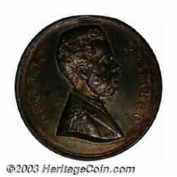 Amadeo I silver Proclamation ND (ca. 1871), Bust right-AMADEO PRIMERO/Crowned columns with arms o...
