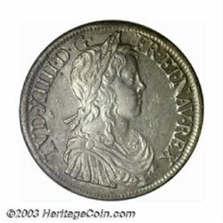 Louis XIV Ecu 1652-A,...
