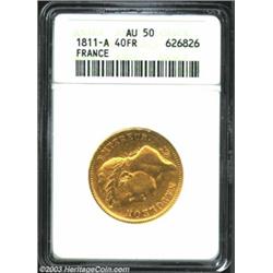 Napoleon Empereur gold 40 Francs 1811-A,...