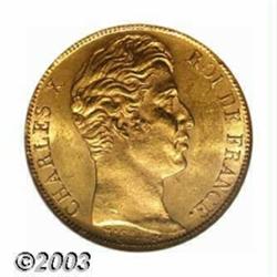 Charles X gold 20 Francs 1825-A,...